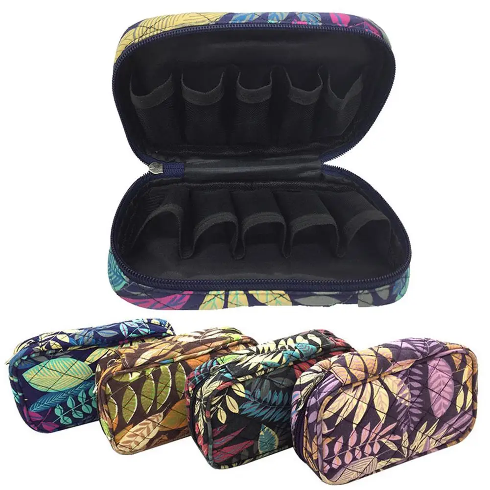 

10 Bottles Travel Carrying Organizer Holder Bottle Case Protector For 5/10/15ml Rollers Essential Oils Nail Bottle Storage Bag