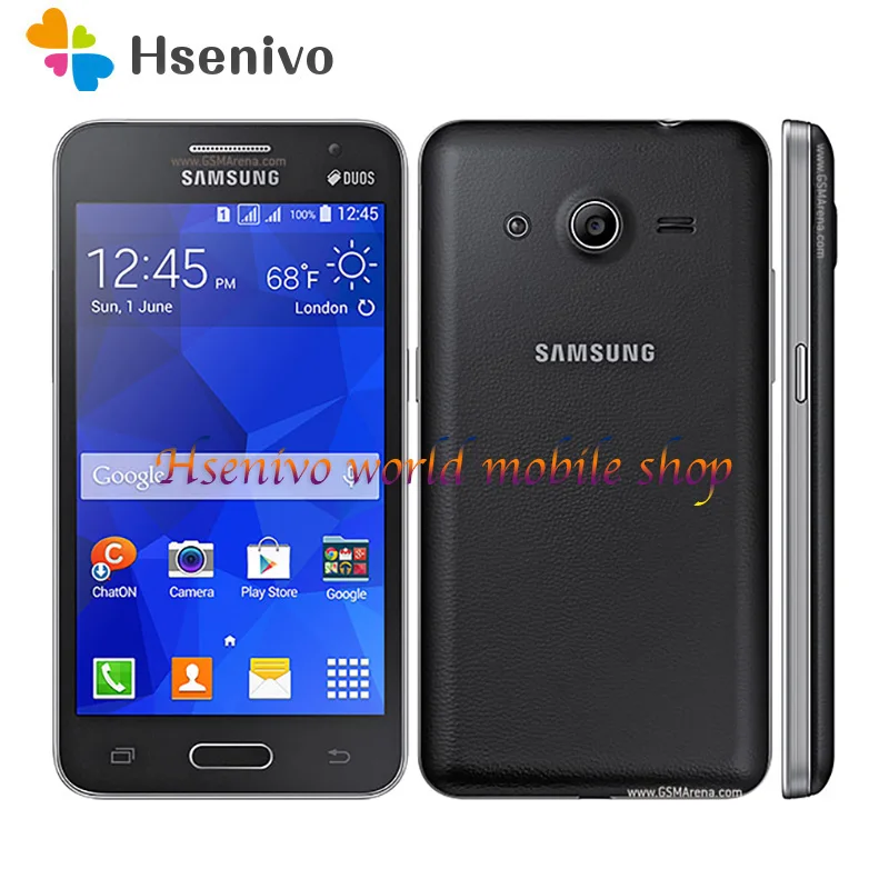 Телефон Samsung Galaxy Core II G355H две sim карты 4 Гб ПЗУ 768 ОЗУ 5 МП Wi Fi GPS четыре ядра дюйма