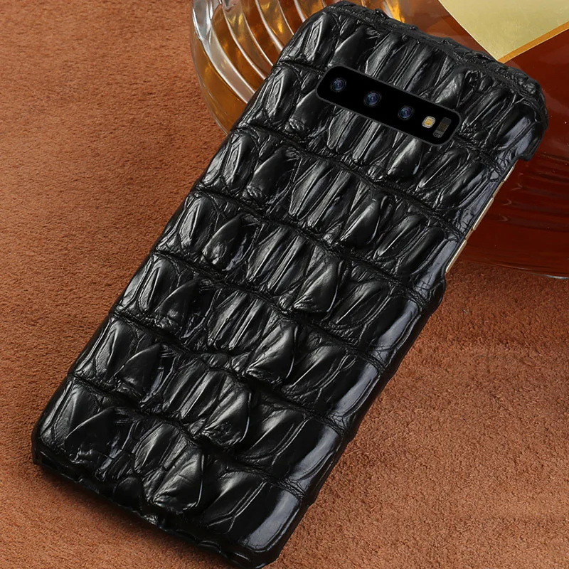 100% Genuine Crocodile Leather Phone Case For Samsung Galaxy S10 S20 Ultra S9 S8 Plus A50 A70 A51 A71 A20S A60 A9 A5 J3 J5 J4 J6