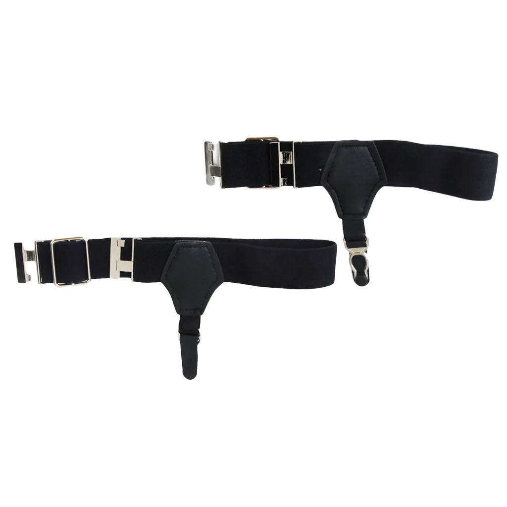 1 Pair Mens Sock Suspenders Garter Hold Up Braces Elastic Clip Grip Adjustable