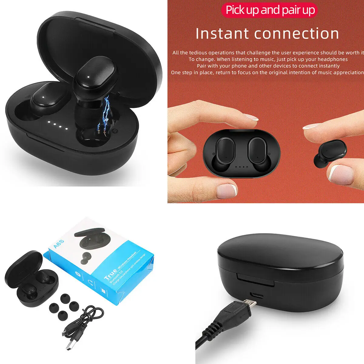 A6S GT1 TWS 5,0 Bluetooth наушники с микрофоном беспроводные Bluetooth наушники водонепроницаемые наушники с шумоподавлением