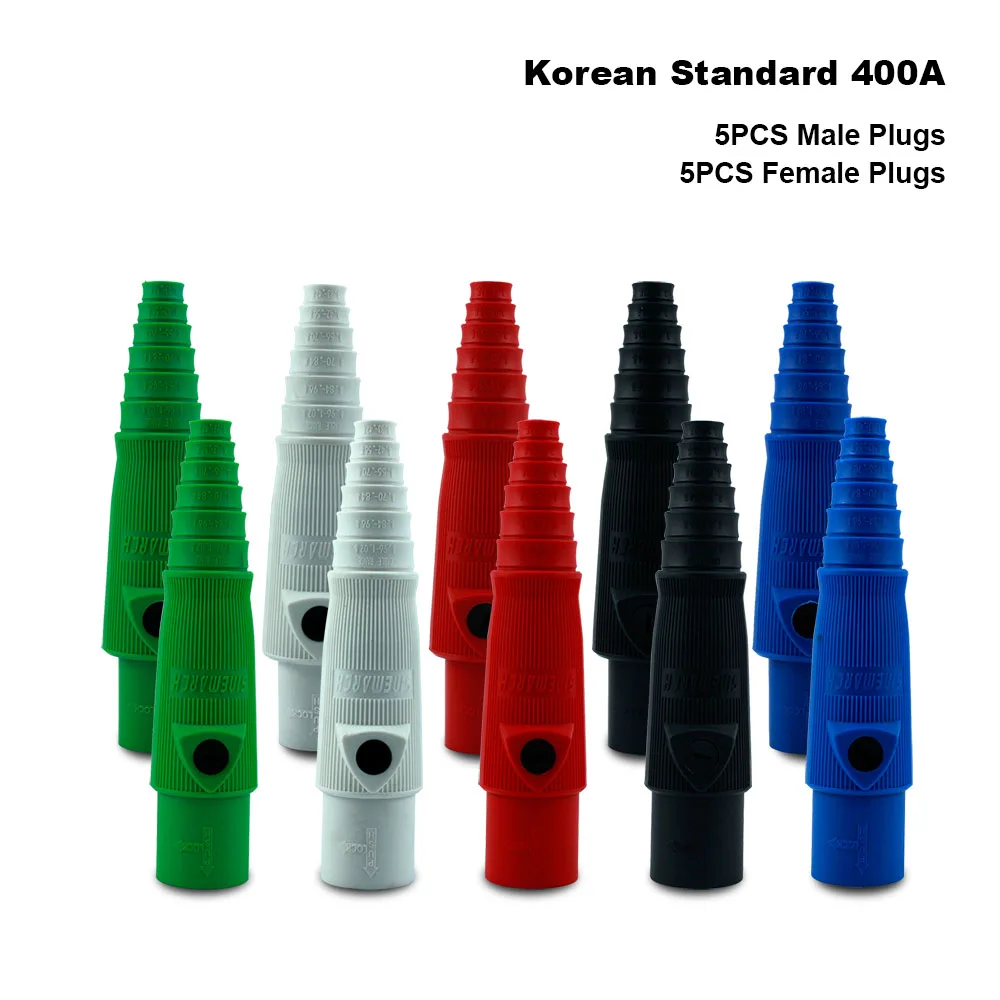 10PCS R-LOK 400A 남성 여성 플러그 세트 Camlock 전원 커넥터 단극 미국 표준 높은 전도성