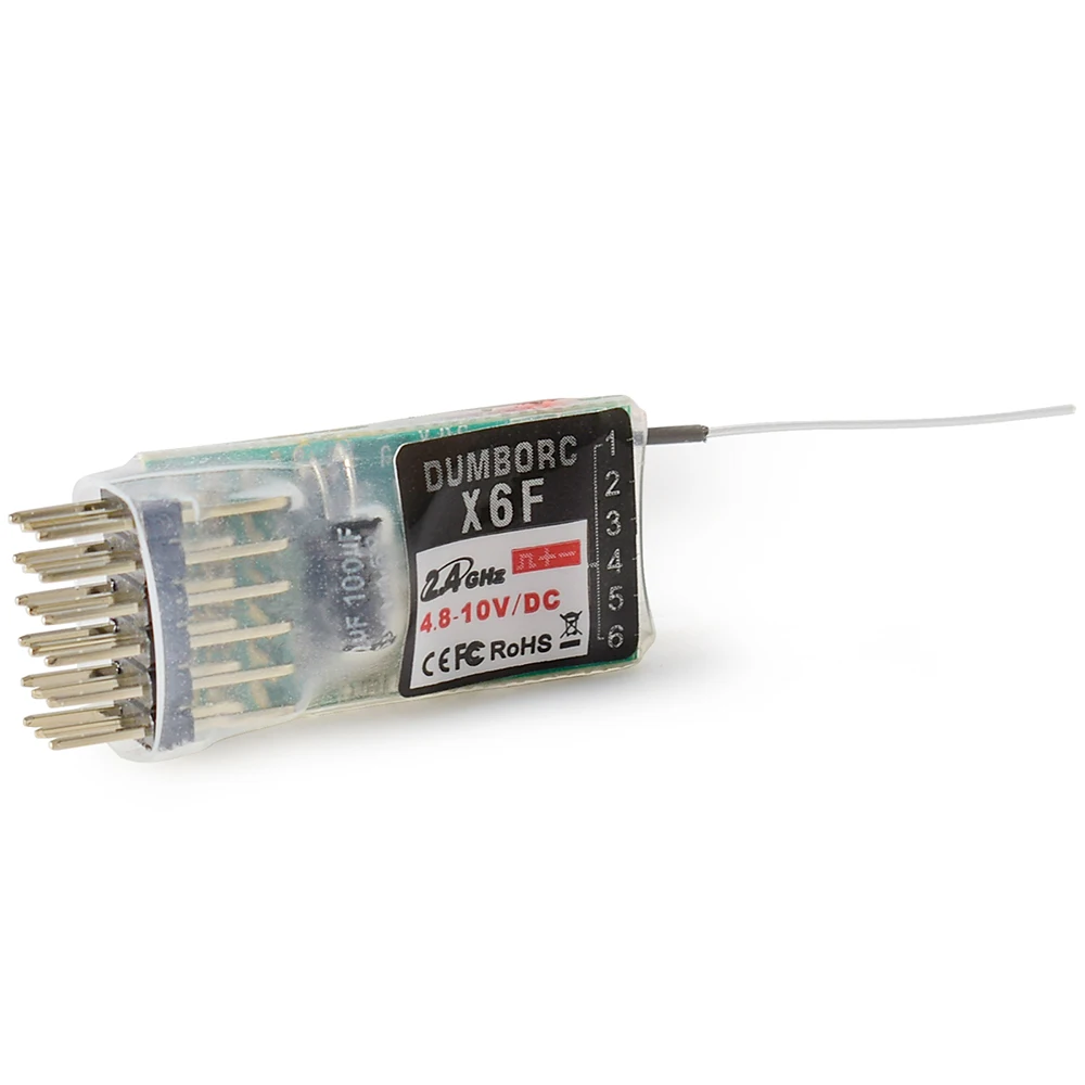 DUMBORC RC Transmitter 2.4G 6CH X6DC Funkempfänger für RC X4 X5 X6 Sender