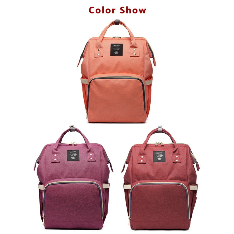LEQUEEN Diaper Bag Mummy Maternity Nappy Bag Brand Large Capacity Baby Bag Travel Backpack Designer Nursing Bag for Baby Care