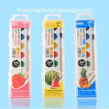 Твердые акварельные краски в наборе моющиеся полусухие акварельные Детские нетоксичные граффити краски гуашь пигмент 8 цветов