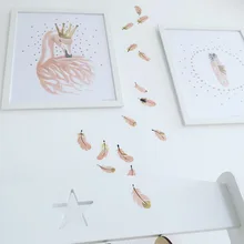 INS Wind детская комната ПВХ перо наклейки на стену раннего образования центр украшения детский сад Фотостудия