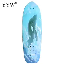 80*25cm Maple Wood Blank Fish Skateboard Blank Deck Sliding For Kids Teens Beginner Skate Board Deck Diy Hand-Painted Longboard