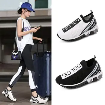 

Fashion Sneakers Women Summer Breathable Mesh Flats Casual Shoes Letter Woman Basket Femme Ladies Loafers Shoes Zapatillas Mujer