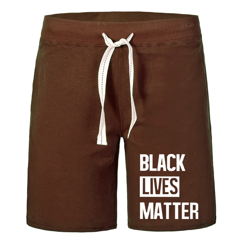 

2020 Summer Men Drawstring Shorts Casual Streetwear BLACK LIVES MATTER Letters Floyd Printing ropa hombre