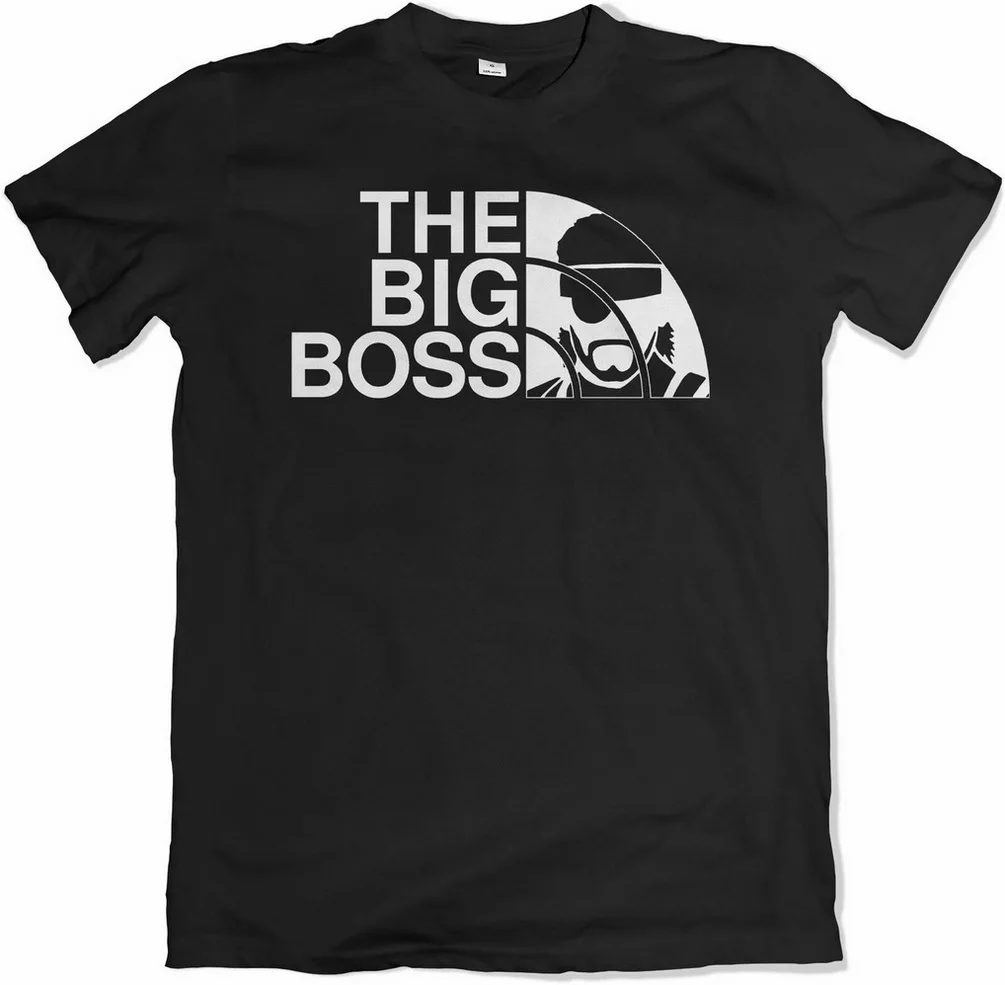 Забавная игровая футболка с надписью Big Boss металлическим рисунком бесплатная