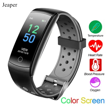 

Smart Bracelet Q8T Thermometer Men Heart Rate Blood Pressure Sleep Monitor Watch Women Fitness Tracker Temperature Sportband