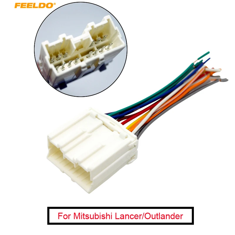 

FEELDO Car Radio Stereo Wiring Harness Adapter For Mitsubishi Lancer/Galant/Outlander/3000GT/Diamante/Mirage/Montero/Endeavor