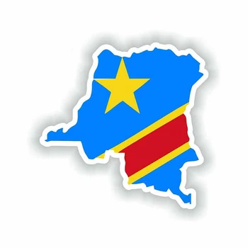 

SZWL Flag Car Stickers Democratic Republic of Congo Decal Waterproof Automobile Motorcycles Accessories Vinyl,13cm*12cm
