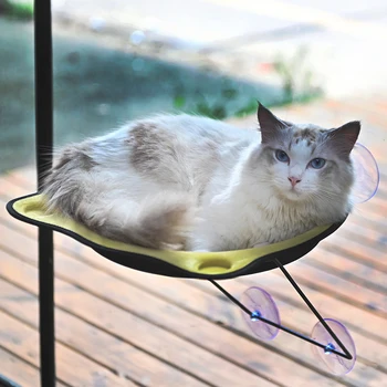 

Cats Bed Cats Window Perch Window Seat Suction Cups Space Saving Hammock Pet Resting Seat Shelves TP899