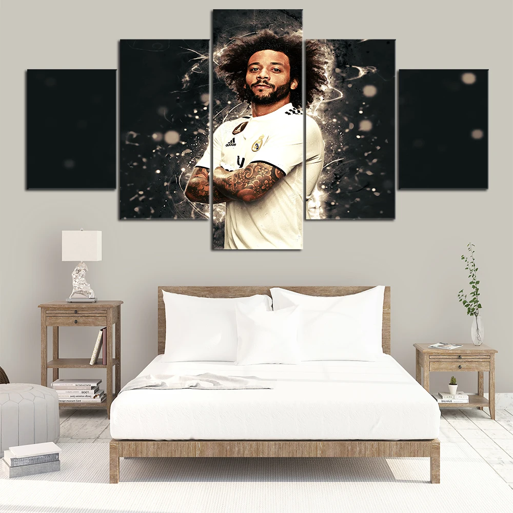 

Footballer Marcelo Vieira Sport Painting 5 Piece Modular Style Picture Modern Canvas Print Type Home Decor Wall Artwork Poster