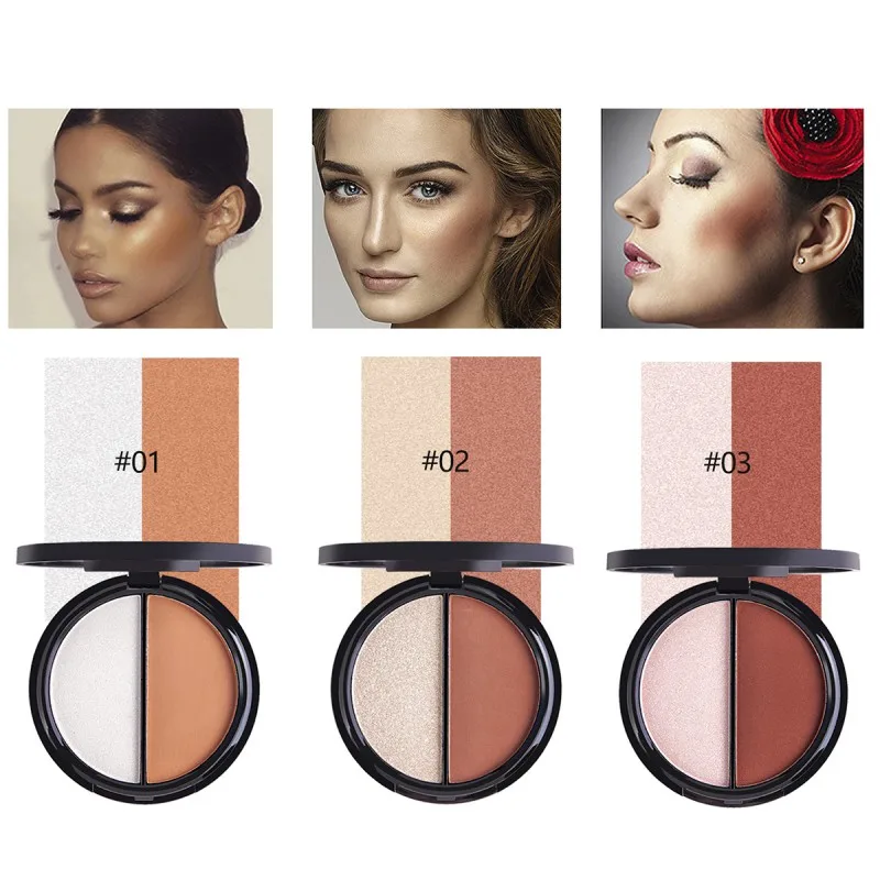 

Highlighter Facial Palette Face Contour Makeup Glow Kit Shimmer Powder Base Illuminator Bronzer Highlighter Palette Cosmetics