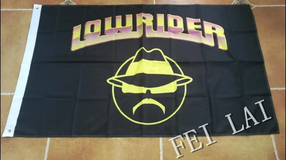 3ft x 5ft 3 x5ft черный lowrider с принтов в виде флажков баннер, флаг из полиэстера Размеры 150*90 см