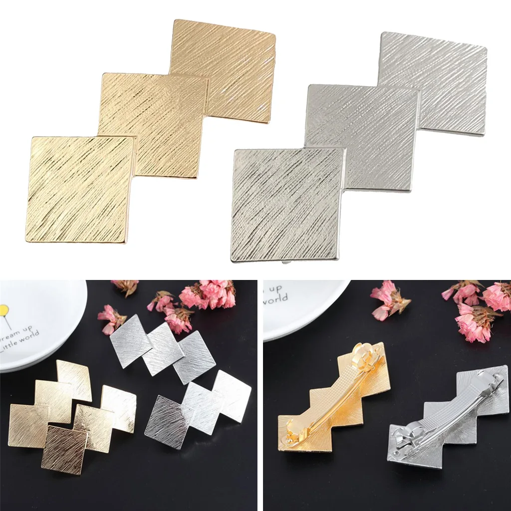 Metal Automatic French Barrette Large Hair Clip Pin Ponytail Holders Vintage blank metal French hair barrette ponytail holder
