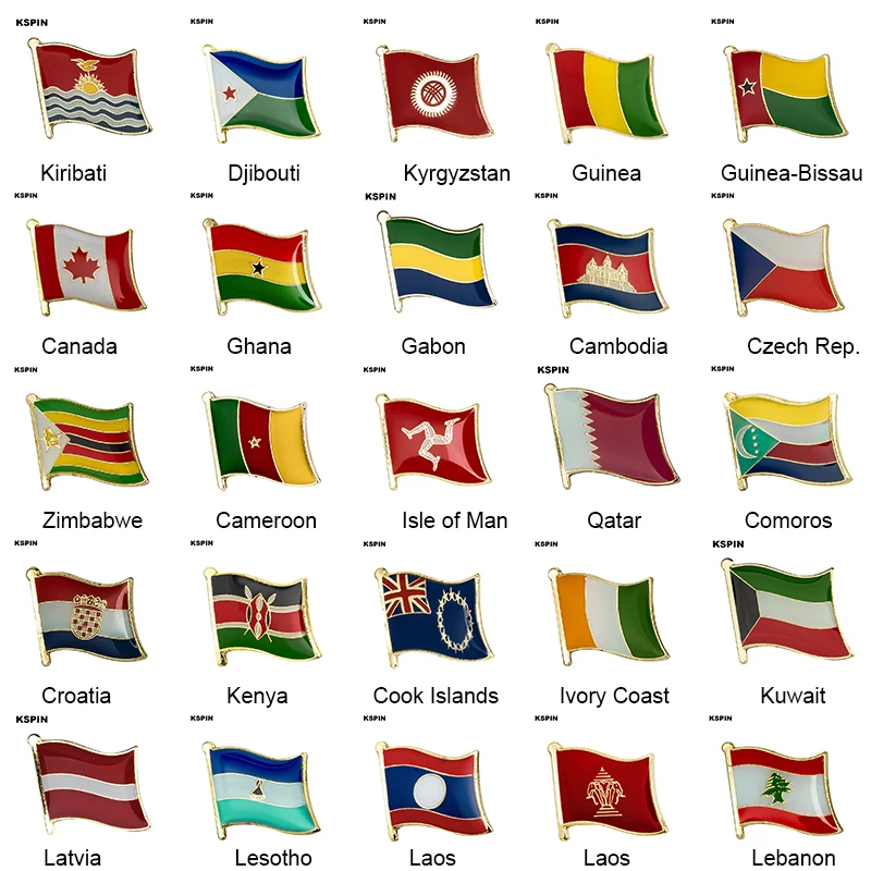 

Natinal Flag Lapel Pins Flag Lapel Pins Country Flag Badge Flag Badge Brooch