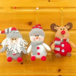 Санта Клаус Лось игрушка снеговик украшения для кукол дверь дерево Подвесная лампа детский подарок новогоднее Рождественское украшение