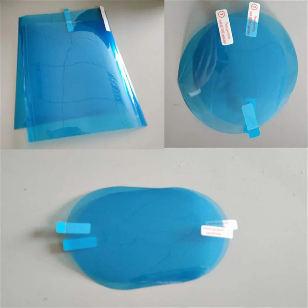 6PC car rear view mirror rain film 2pc10x10cm round bare film 2pc10x14.5cm elliptical bare film 2pc17.5x20cm side window 30N (5)