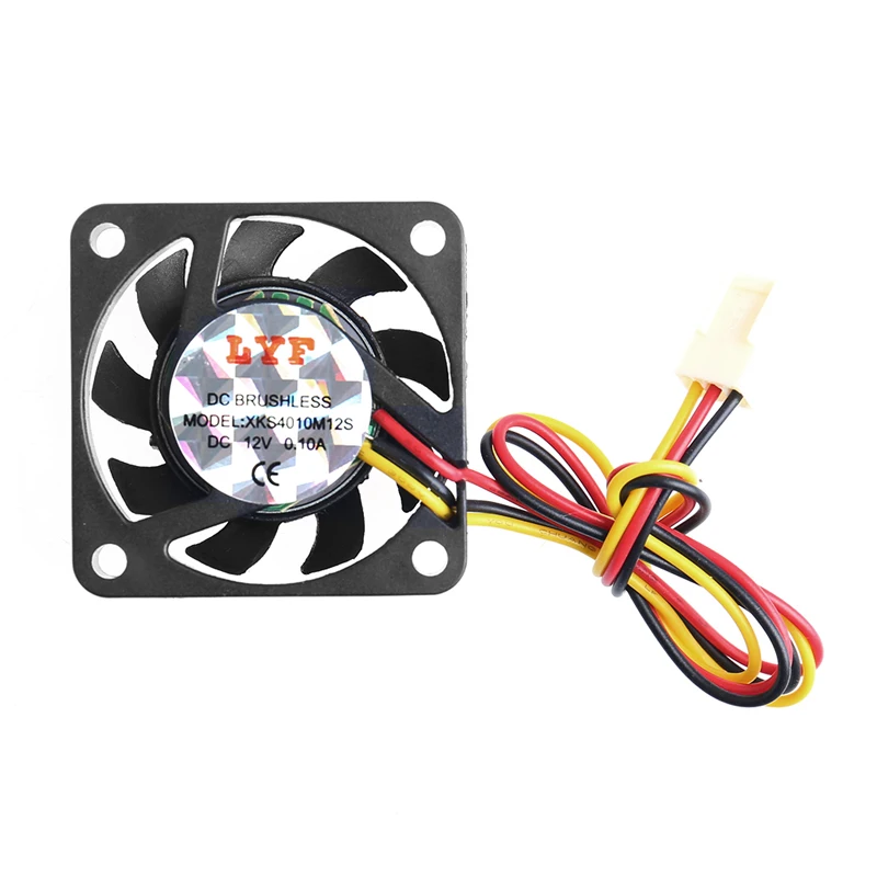 M5TE 12V 0.10A 3 핀, 40x40x10mm PC 컴퓨터 CPU 시스템 브러시리스 냉각 팬 4010
