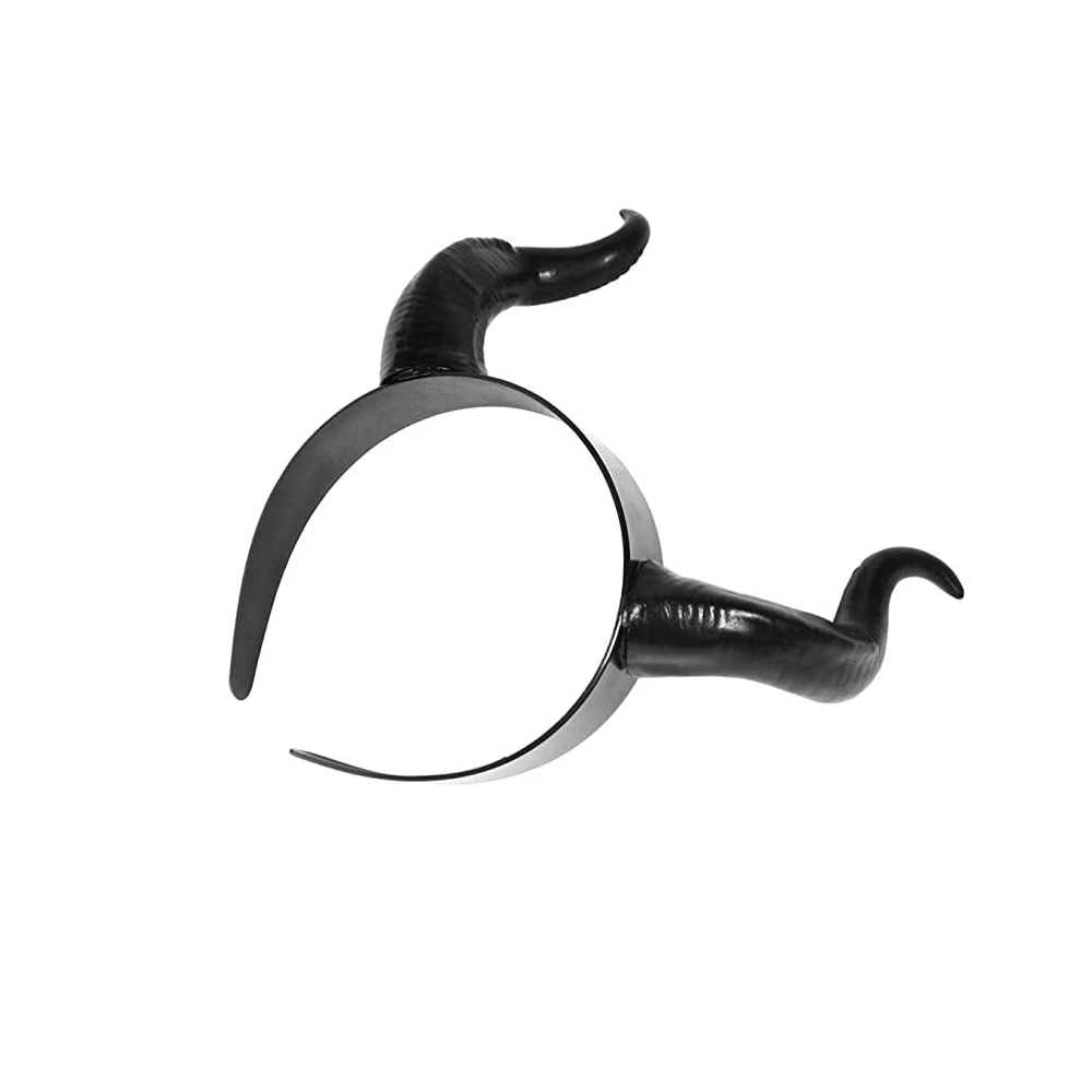 Black Demon Horns Headband for Halloween Cosplay (Unofficial/Generic Design)