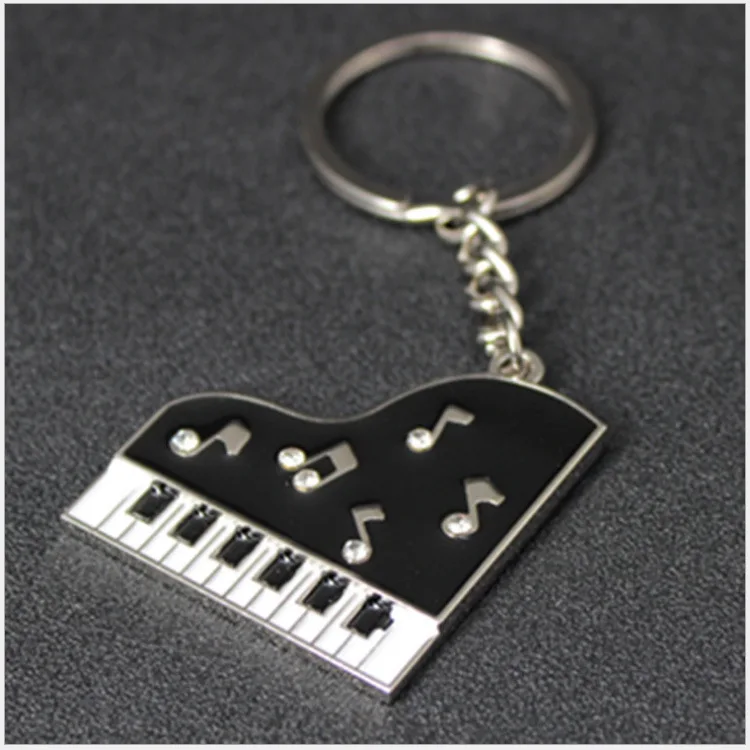 

Mini Small Piano Metal Alloy Relief Activity Promotional Gift Cool Pendant Key Chain Customization Logo