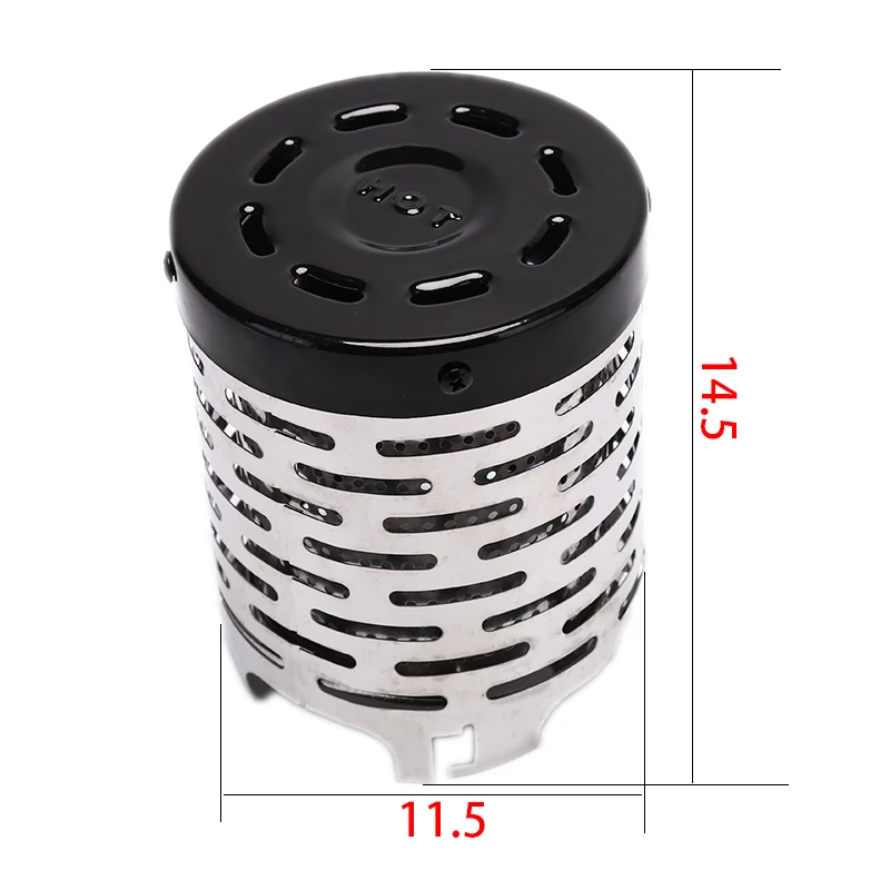 Portable Mini Camping Heater Cap Outdoor Gas Stove Cover Warmer Heater Stainless Steel