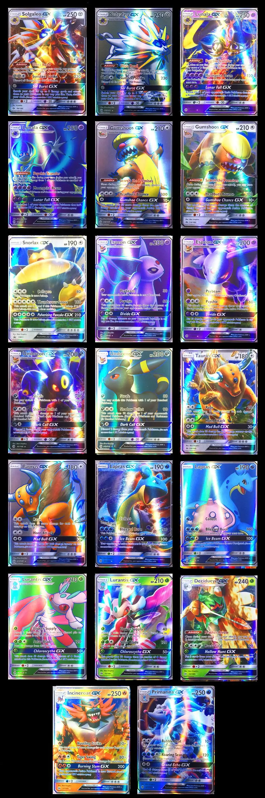 Игрушки покемон 20 200 300 шт GX EX MEGA Cover Flash Card SUN& MOON LOST THUNDER Cards Коллекционные Подарочные детские игрушки