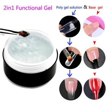 

New 3in1 Nail GEL Glue Extension Builder Gel For Nail False Tips Nail Adhesive Tools Fast Extension UV Gel Nail Art Tip Manicure