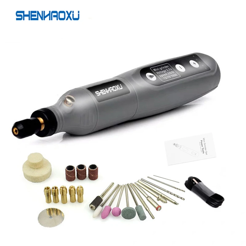 Electric Cordless Drill Power Tools 3.6V Grinder Grinding Accessories Set 5-Speed Adjustable Wireless Engraving Pen Led  Light bq 777 nail art 5 in 1 vacuum cleaner grinder lighting hand pad 5 in 1 nail light