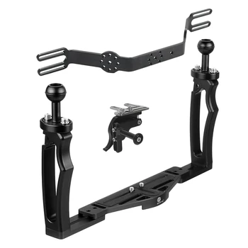 

Diving Handle Tray Bracket Mounting with Adjustable Shutter Extension Rod DSLR SLR Camera Waterproof Case Underwater Photography