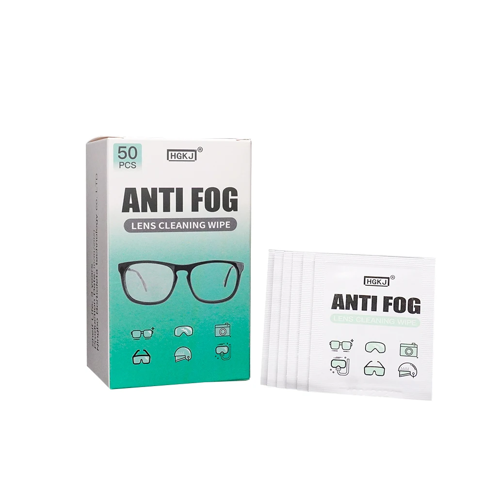 30/50pcs Glasses Anti Fog Wipe HGKJ Anit-fog Wet Cloth For Eyeglasses Sunglasses Goggles Helmet Shields Dive Masks Sport Glasses