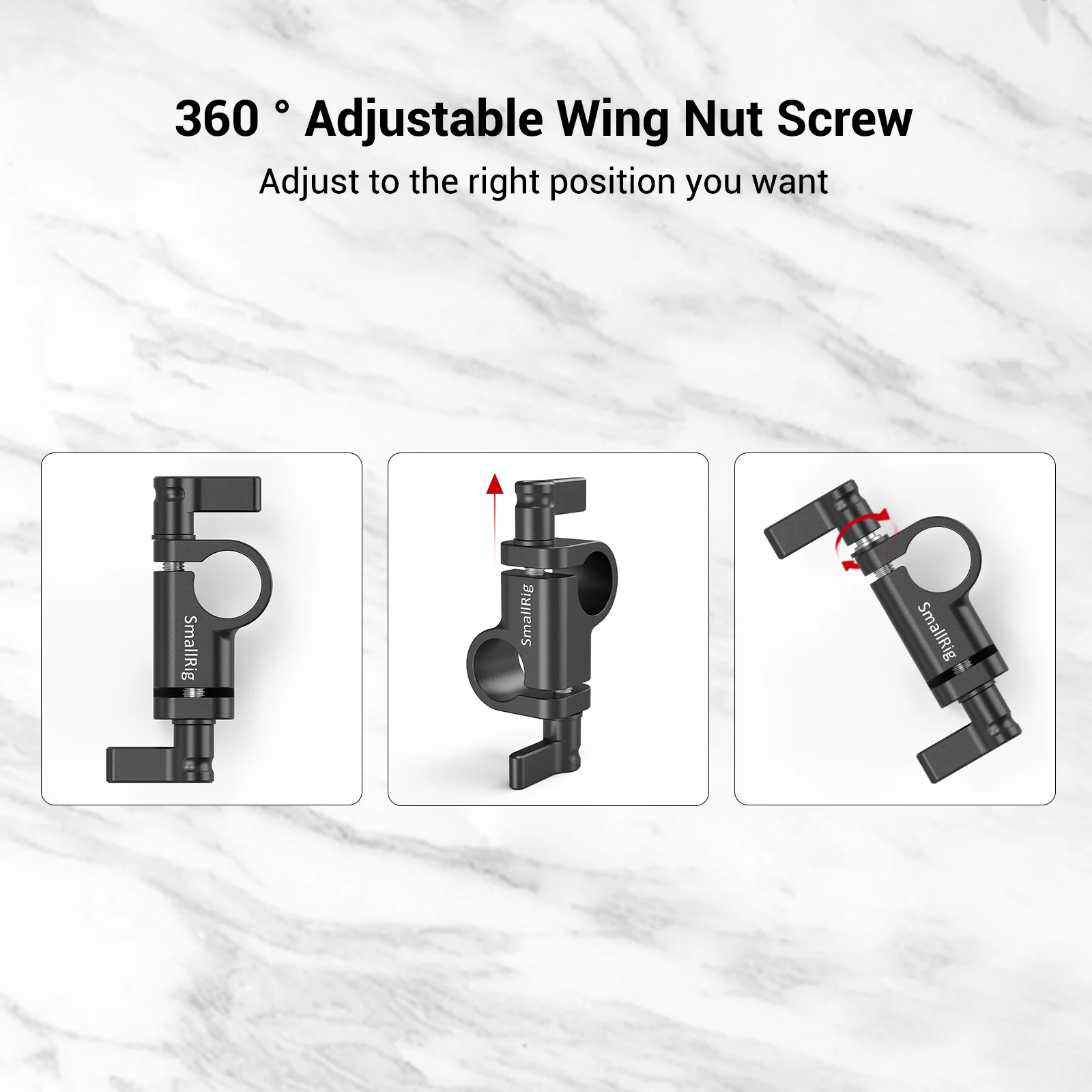 SmallRig 90-Degree 15mm Rod Clamp for Camcorder Video DIY Camera 15mm Rail Clamp Shoulder Support Mounting Accessories - 2069