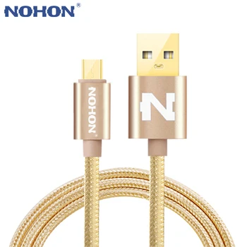 NOHON 3M 2M 1M kabel Micro USB szybkie ładowanie danych kabel synchronizacji dla Samsung Xiaomi Lenovo LG Nokia Sony Android szybkie ładowanie drutu tanie i dobre opinie 2 4A NYLON USB A Fast Charging Data Sync Available