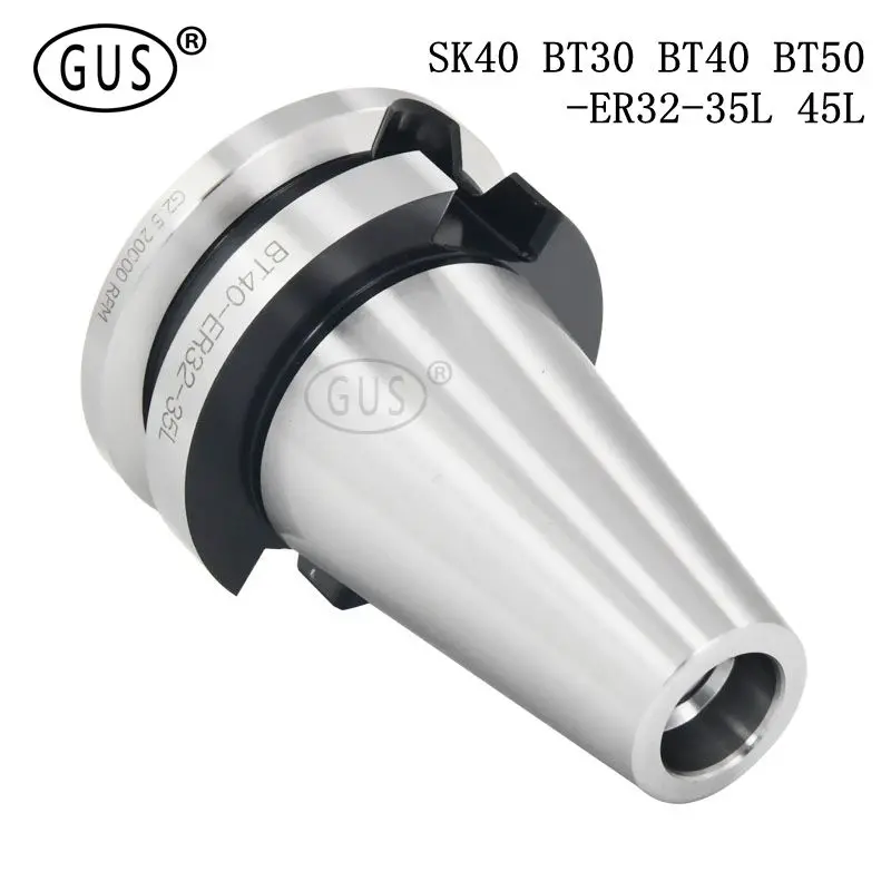 GUS 고품질 SK40 BT30 BT40 BT50-ER32-35L ER25 er32 콜렛 척 내장 핸들 동적 균형 짧은 스프링 도구 홀더