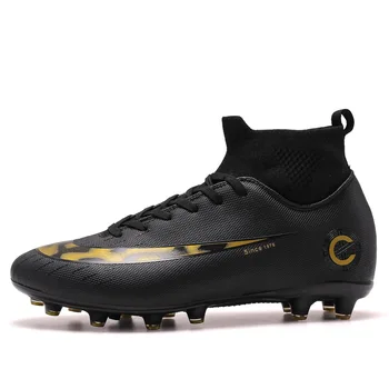 

Brands Football Boots Man Soccer Shoes Artificial Grass Original FG Superfly High Ankle Kids Shoes Crampons Outdoor Socks Cleats