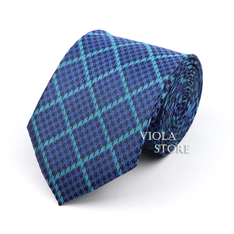 Fashion Plaid Striped 8cm Polyester Necktie Men Suit Formal Classic Tie Office Business Tuxedo Shirt Cravat Gift Male Accessory
