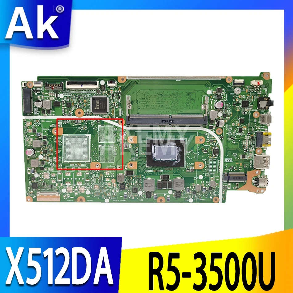 Материнская плата Akemy X512DA для ноутбука Asus F512DA X512D F512D X512DK материнская с 4G RAM Ryzen 5 3500U