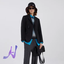 Adererror Jacket Men's Women's High Street Fashion Suit Oversize Adererror Lingerie Breasted Ladies Wool Suit