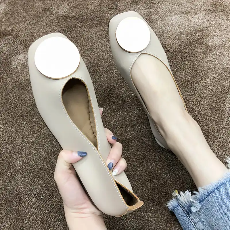 nude flat heels