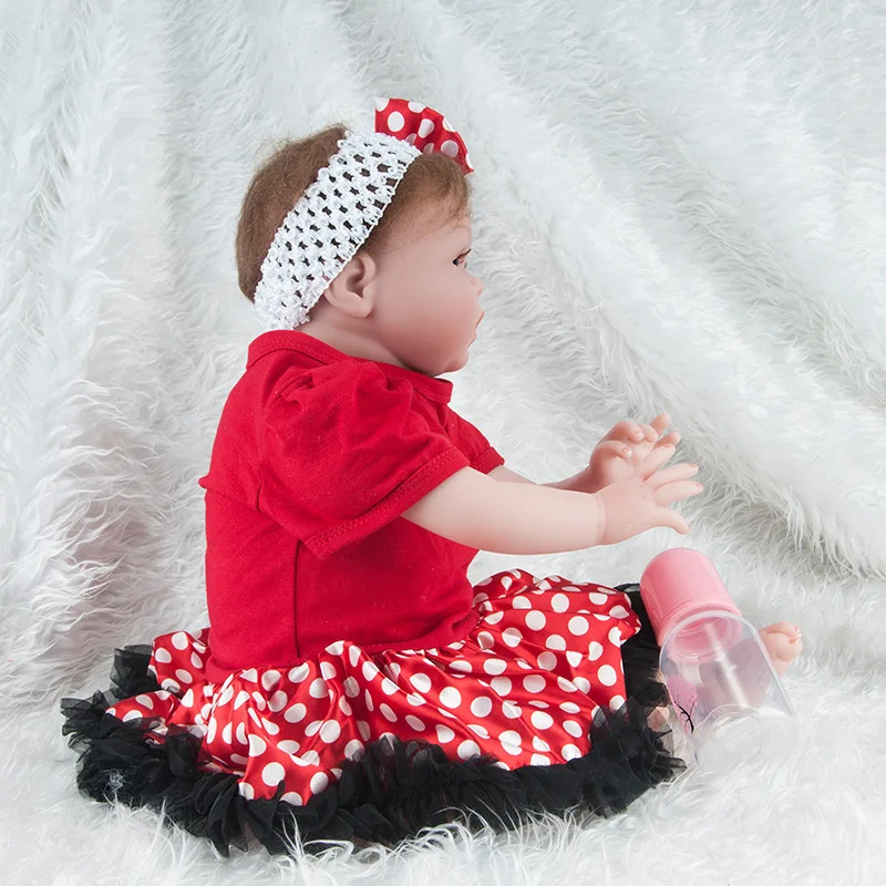 Красный киноплёнка моделирование Reborn Baby 48/60 см, силиконовые перерожденные куклы моделирования мягкие детские Reborn Baby Doll эмулированный куклы игрушка