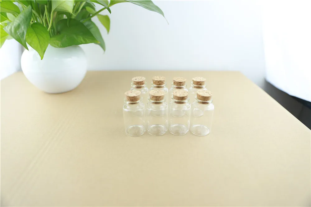 24pcsLot 20ml Mini Wishing Glass Bottles Cork Crafts Jars Cork Stopper 3050mm Transparent Empty DIY Glass Bottles (1)