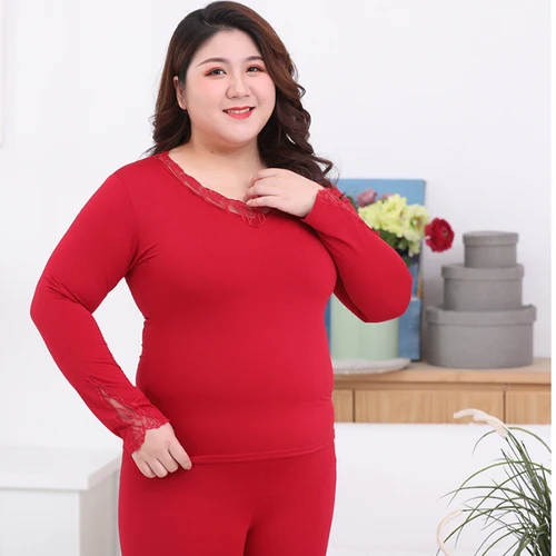 Сплошной цвет Когтеточка бархат с длинным рукавом женские пижамы набор большой размер толстые зимние теплые пижамы 2 шт костюм одежда для сна M-4XL - Цвет: 702Wind red