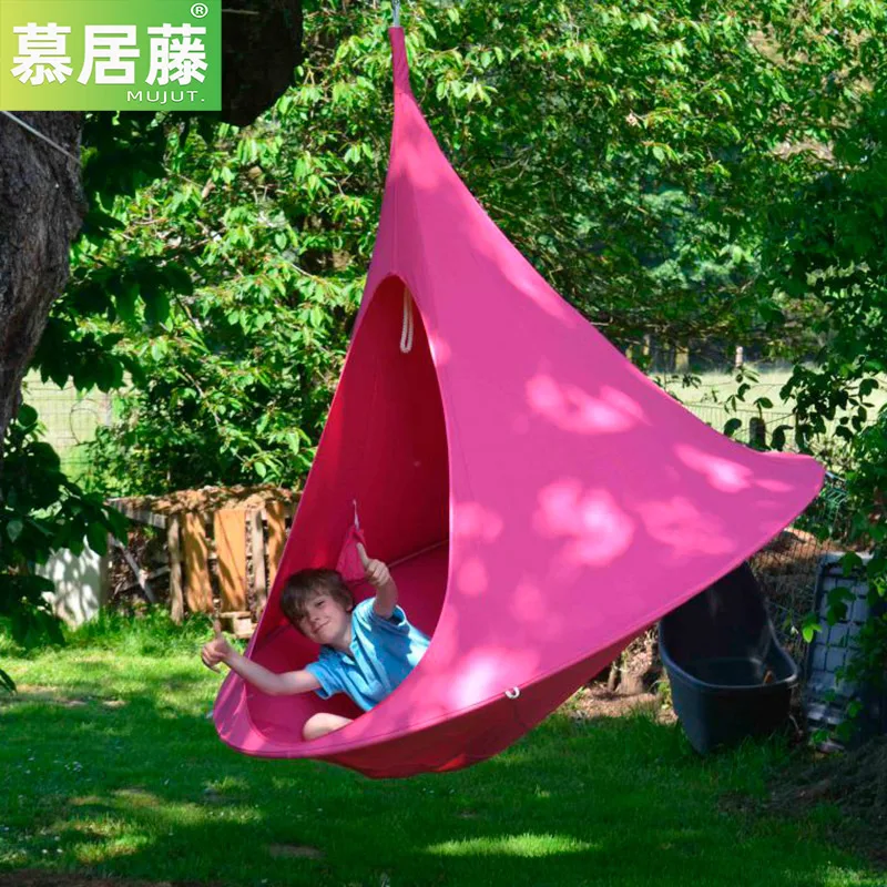 Camping Teepee for Kids Adults Silkworn Cocoon Hanging Swing Hammock tent for Outdoor Hamaca Patio Furniture Sofa Bed Swings