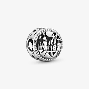 

2020 New Arrival 925 Silver Beads School of Witchcraft and Wizardry Charm Fit Original Pandora Bracelet DIY Jewelry For Women