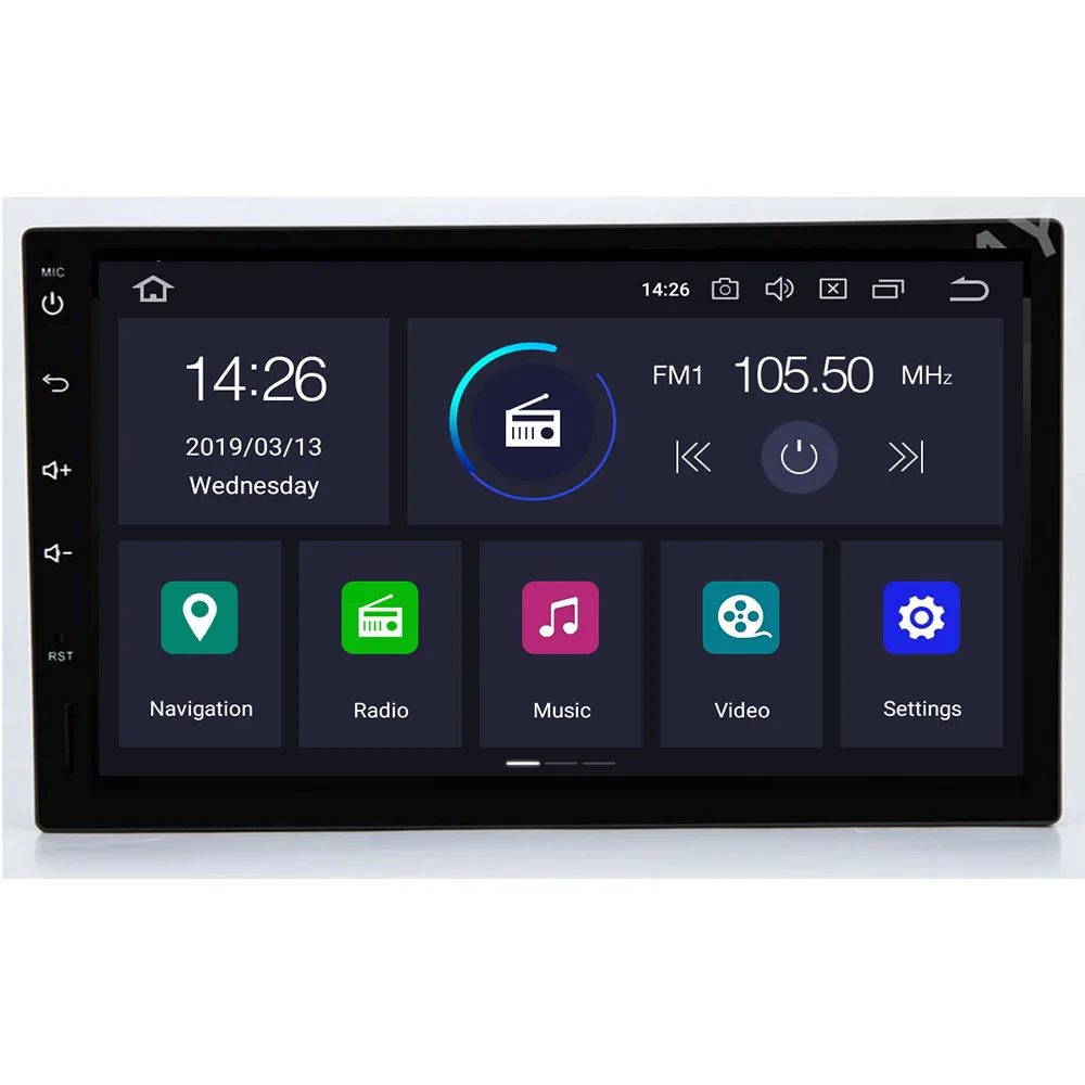 Автомобильный мультимедийный плеер универсальный 2din на Android 10 с 7 дюймовым IPS