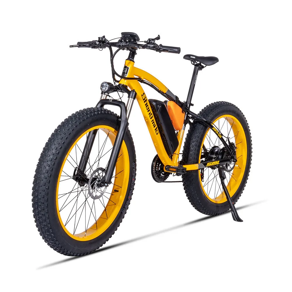 Powerful Electric Bicycle Two Wheels Electric Bicycle 48v 500w Big Tire Off Road Green Yellow Electric Scooter Adults (3)