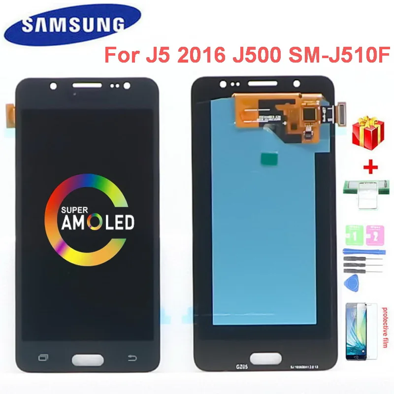 Super AMOLED J510 ЖК-дисплей для Samsung Galaxy J5 2016 J510Y SM-J510F J510FN J510M сенсорный экран дигитайзер